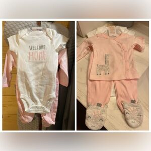 New w/Tags Just One You Welcome Home Baby Gift Set (Onesie, Pajama Top, Bottoms)